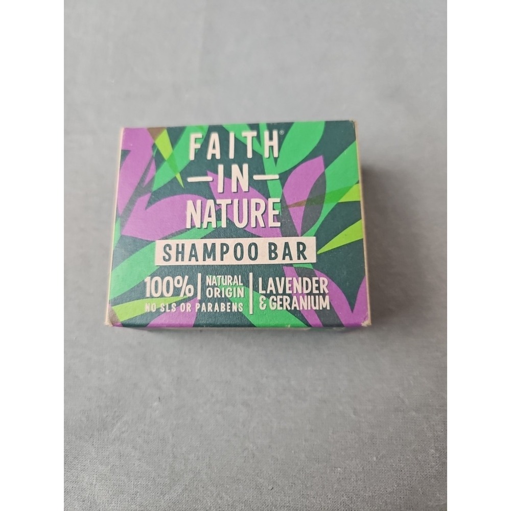 Faith in Nature Natural Shampoo Bar = LAVENDER‎ & GERANIUM = 3 oz Bar   New